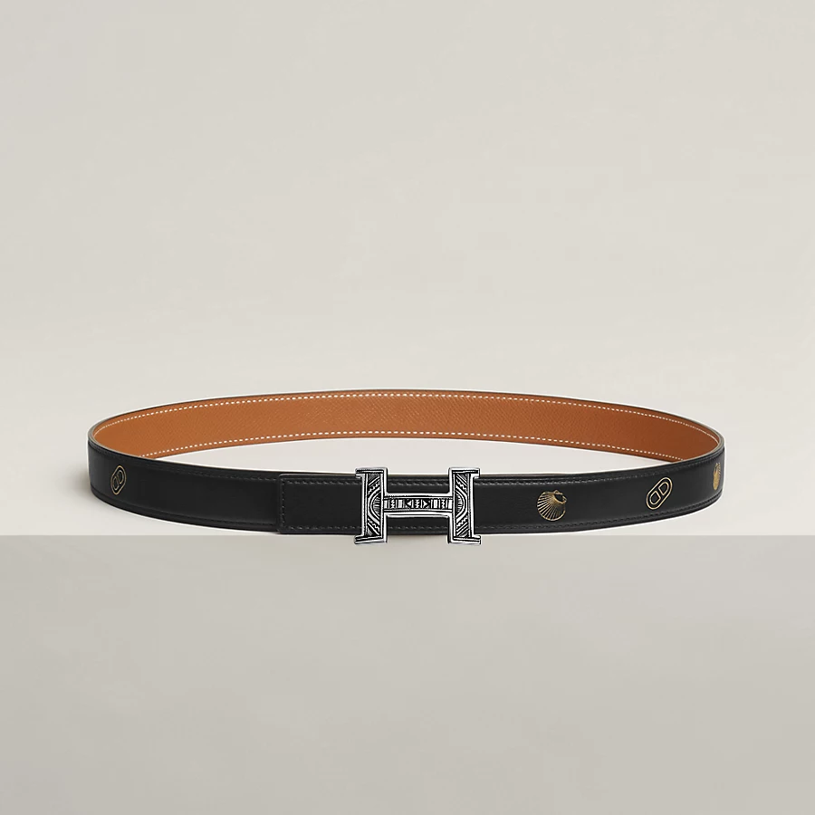 Mini Constance Touareg belt buckle & Hermès sur Mer reversible leather strap 24 mm - Image 1